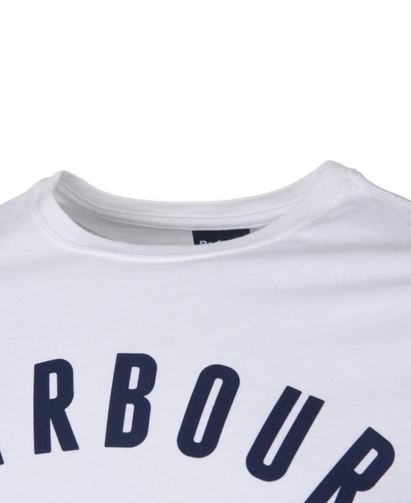 White Men Barbour Ridge Logo T-Shirts | US-2138ZAJRO