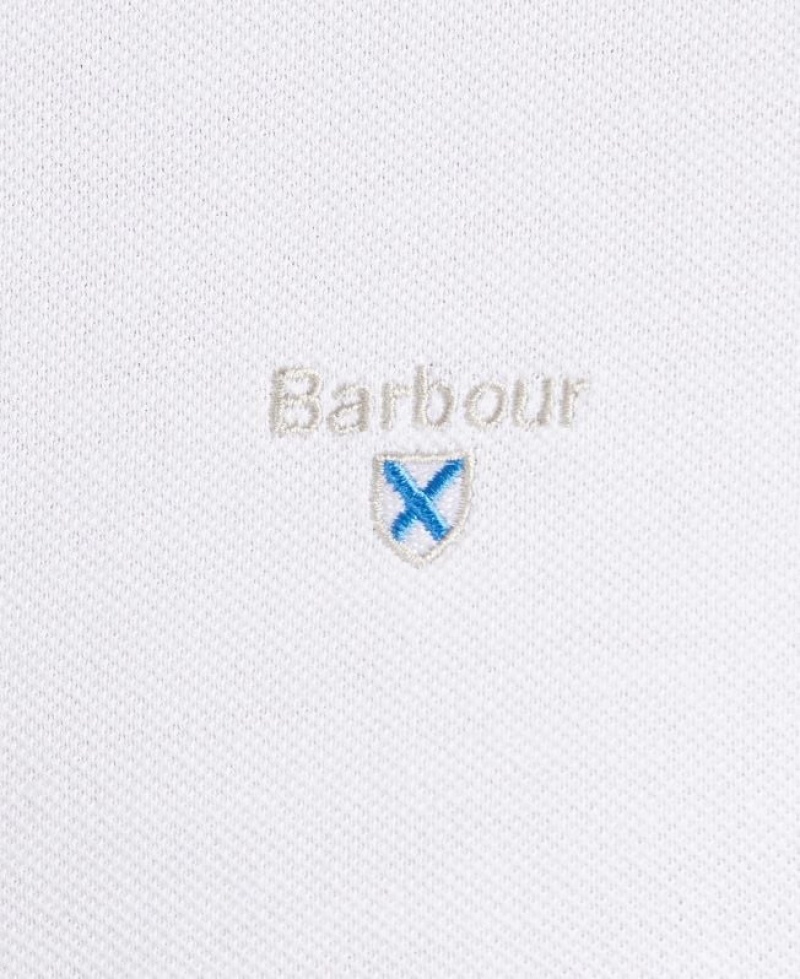 White Men Barbour Tartan Pique Polo Shirt | US-1543FHSBN