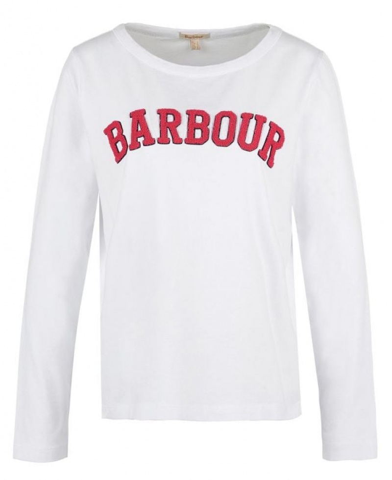 White Women Barbour Bracken T-Shirts | US-3467OXLPM