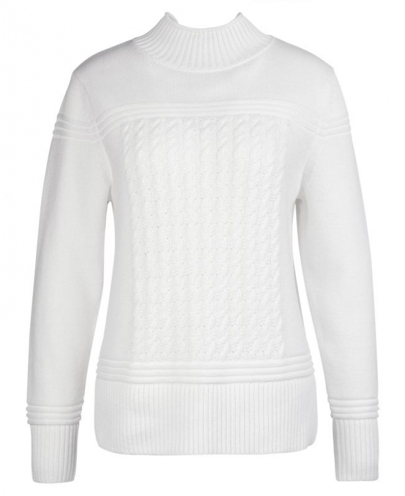 White Women Barbour Breeze Knitted Sweater | US-3697EZXFV