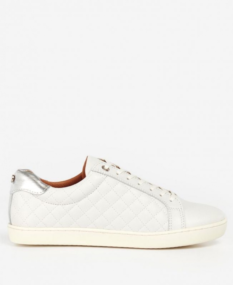 White Women Barbour Cosmo Sneakers | US-9362AJCNU