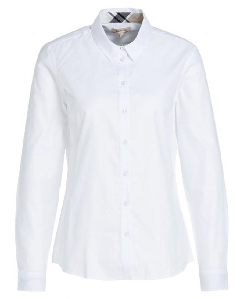 White Women Barbour Derwent Shirts | US-2790NQMCF