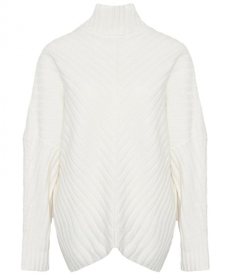 White Women Barbour Holwick Knitted Sweater | US-4058ROGFW