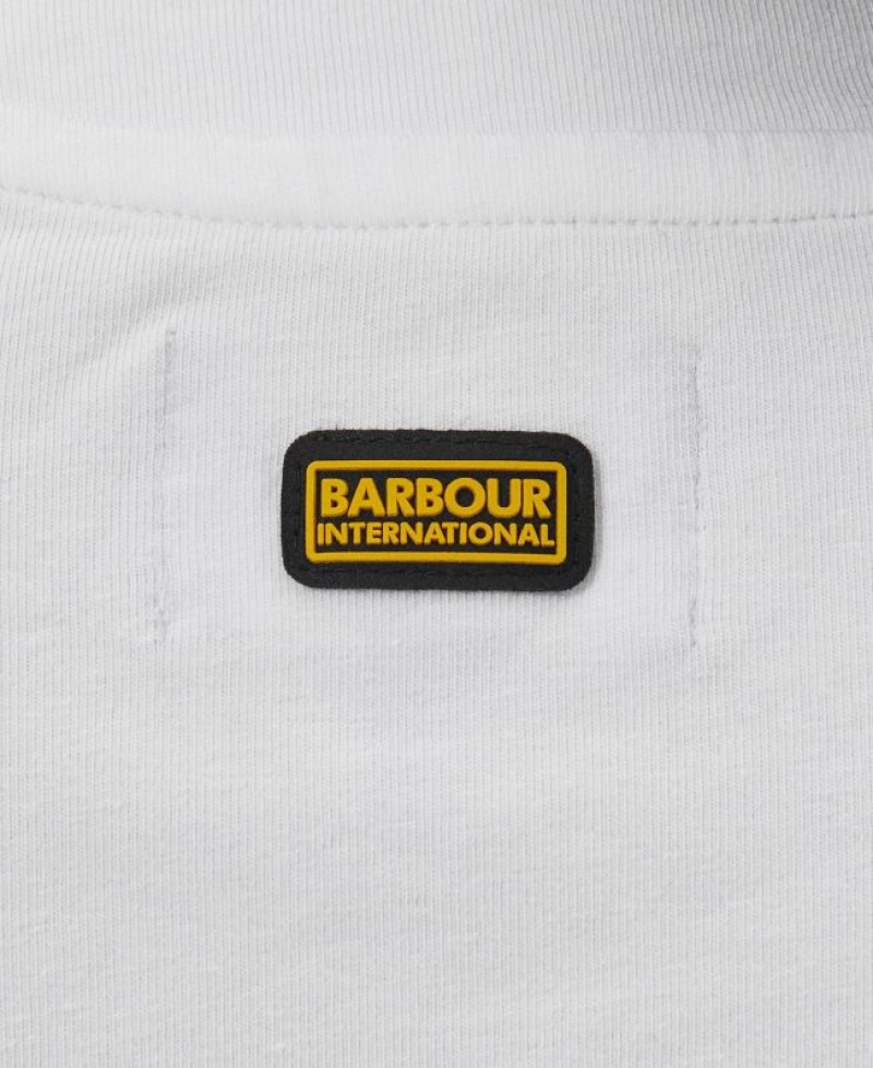 White Women Barbour International Benson T-Shirts | US-4278SKFZM