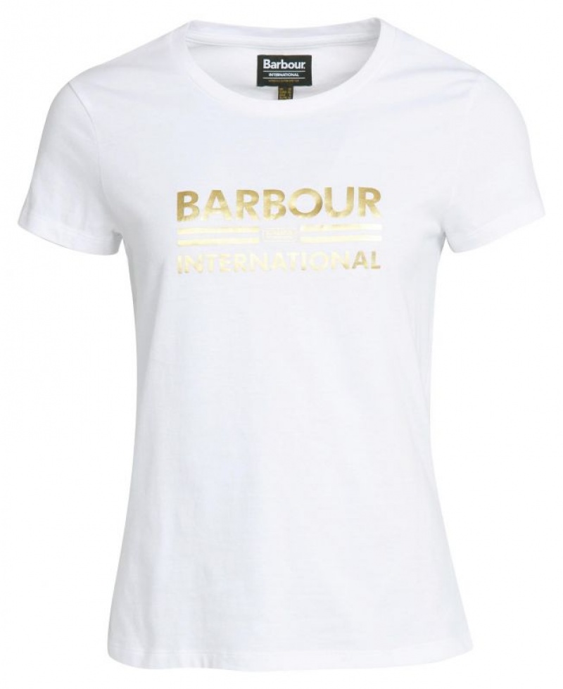 White Women Barbour International Originals T-Shirts | US-6435SOGHN