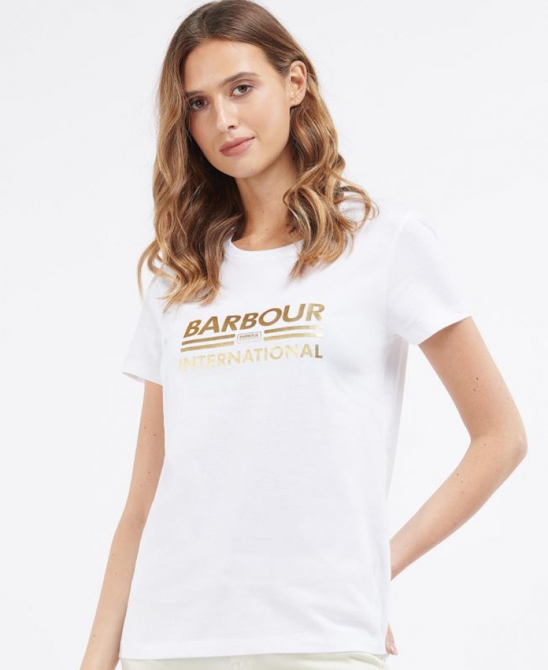 White Women Barbour International Originals T-Shirts | US-6435SOGHN