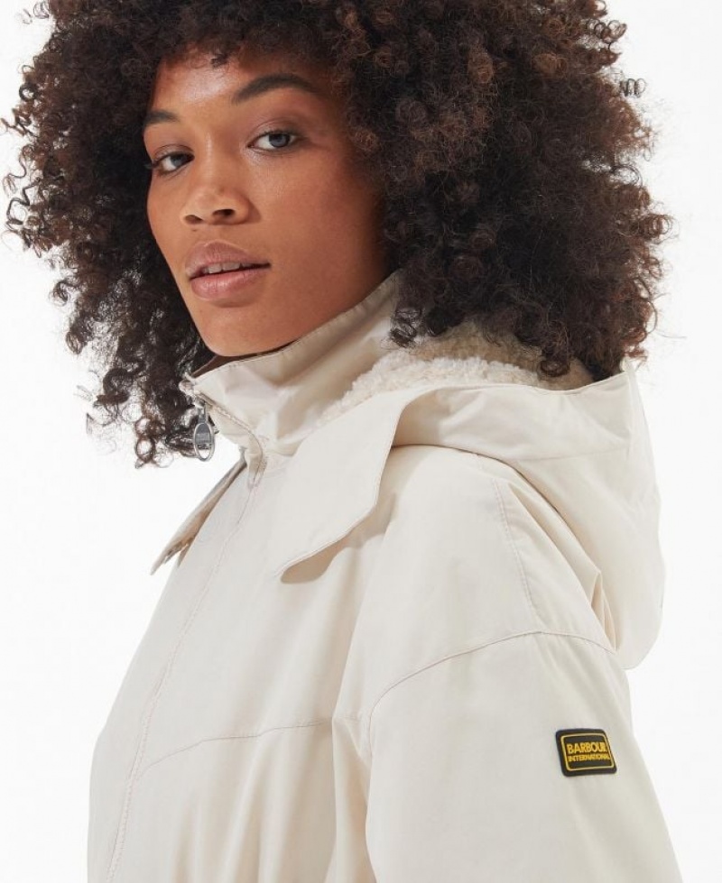 White Women Barbour International Trident Rain Jacket | US-6381XPLKY