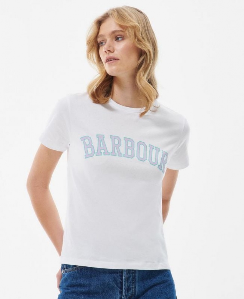 White Women Barbour Northumberland T-Shirts | US-1953LSEKO