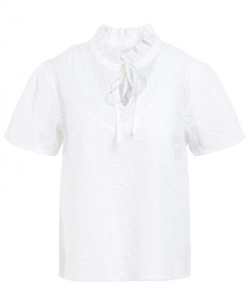 White Women Barbour Palmetto Blouses | US-4835FXTKR