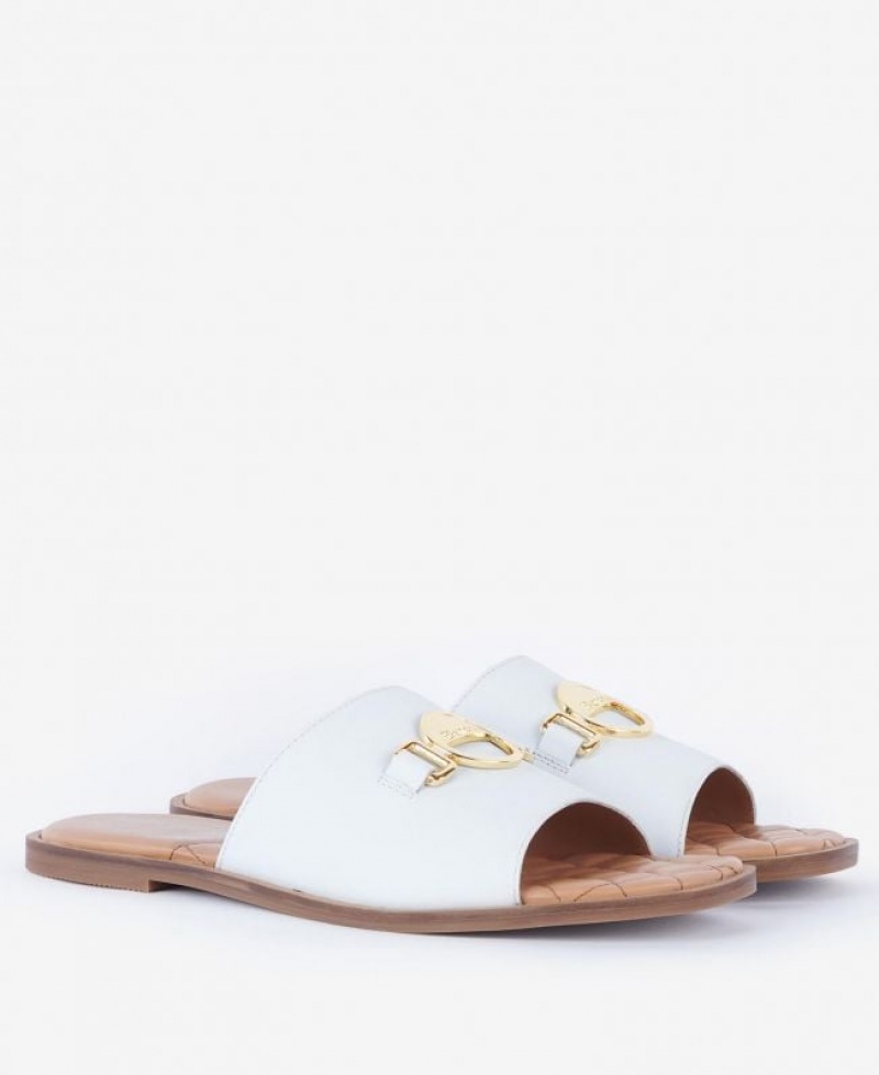 White Women Barbour Pansy Sandals | US-8065PCISY