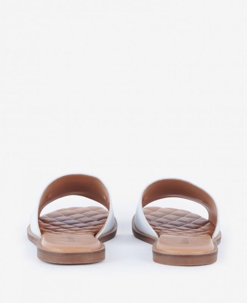 White Women Barbour Pansy Sandals | US-8065PCISY