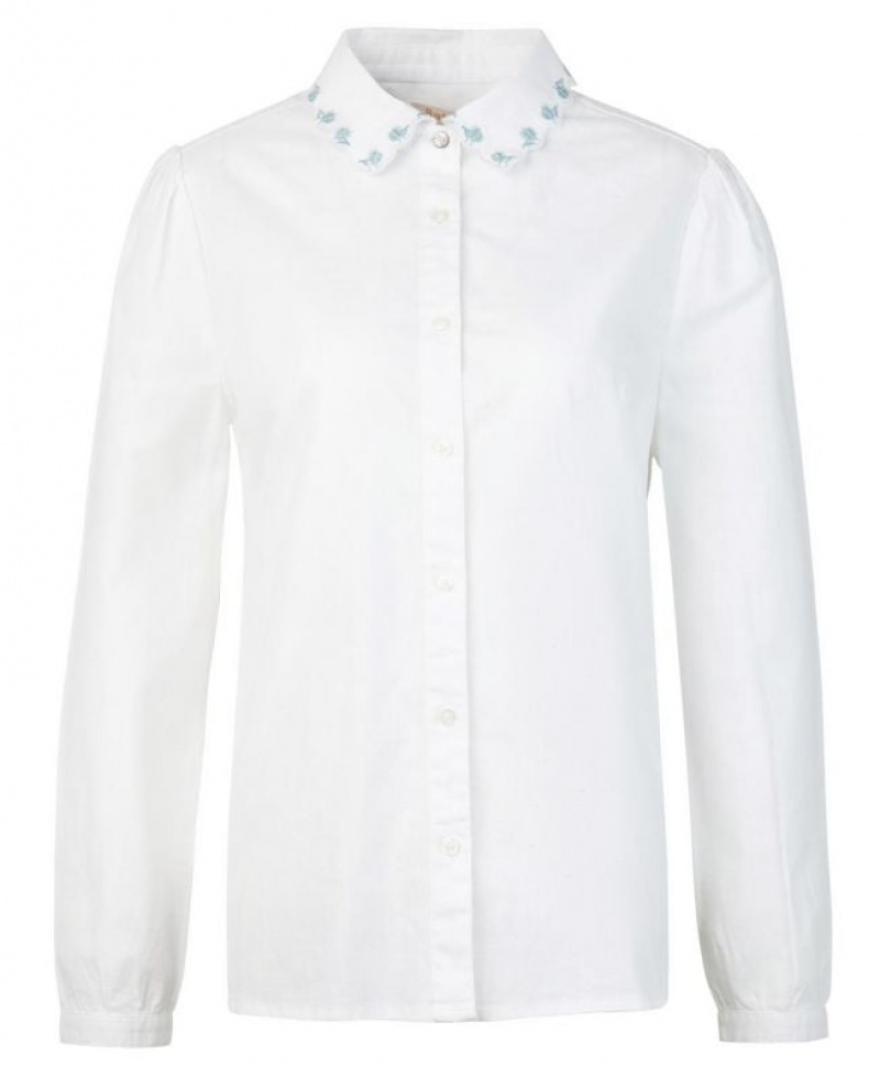 White Women Barbour Roe Shirts | US-7604DRVNK