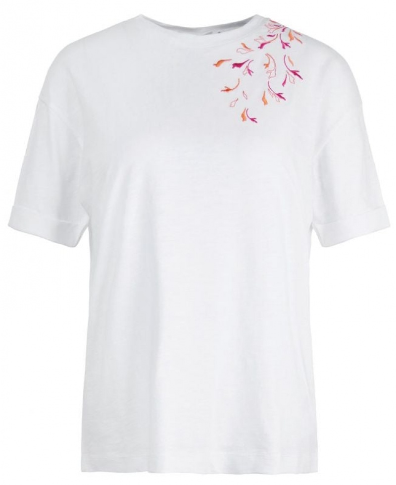 White Women Barbour Samphire T-Shirts | US-9326EGIKS