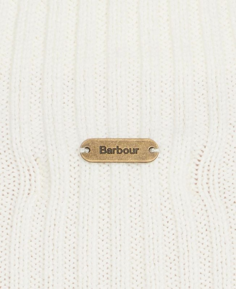 White Women Barbour Stitch Guernsey Cape Sweater | US-0527XIGUS