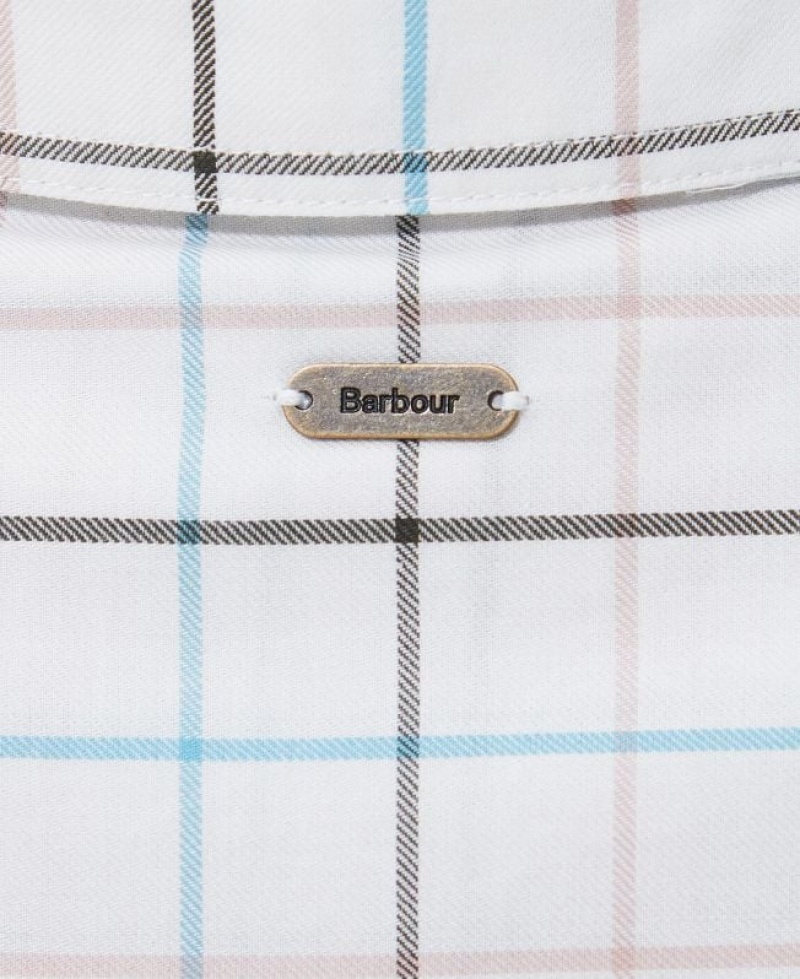 White Women Barbour Triplebar Shirts | US-8057DYKET