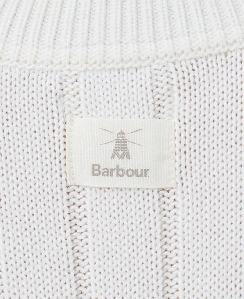 White / Black Women Barbour Aster Knitted Sweater | US-5047VTHGS