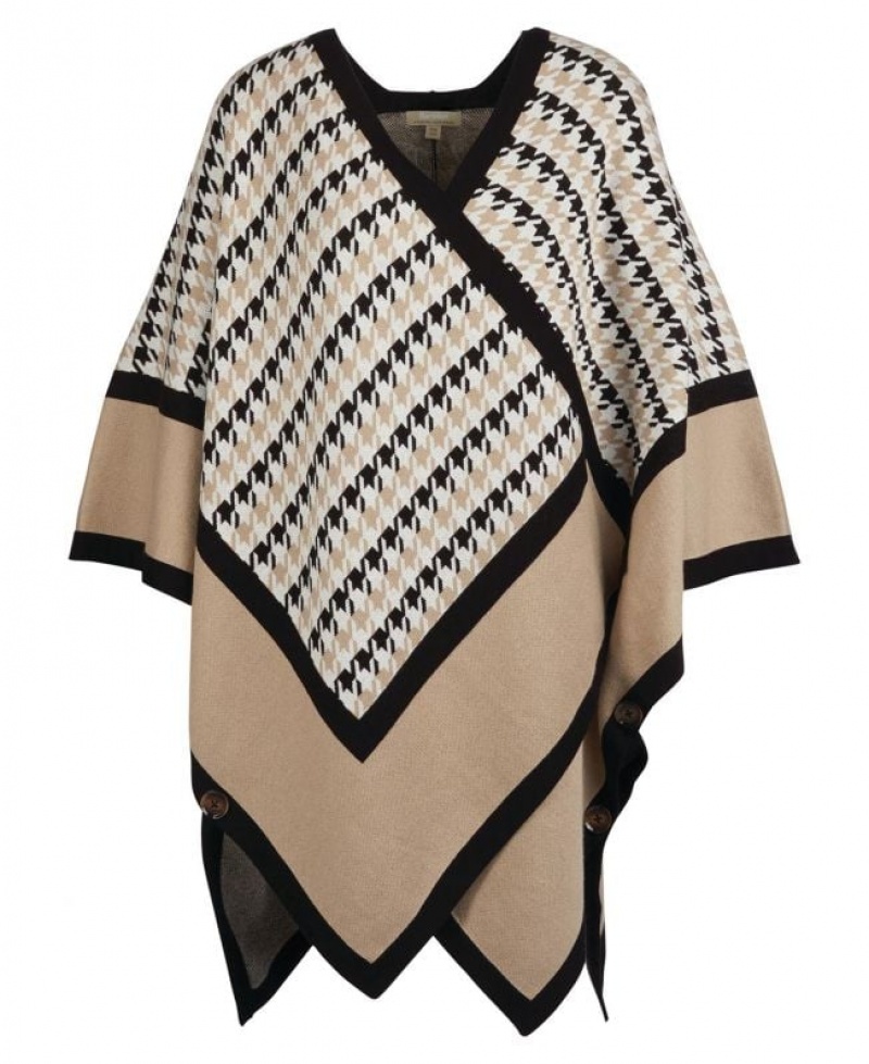 White / Black Women Barbour Malala Cape Ponchos | US-4169MQXZL