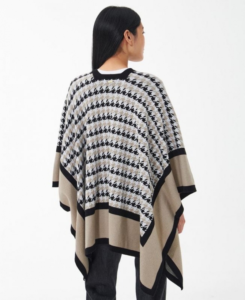 White / Black Women Barbour Malala Cape Ponchos | US-4169MQXZL