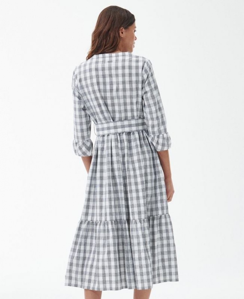 White / Grey Women Barbour Seamills Midi Dress | US-3428CYEUG