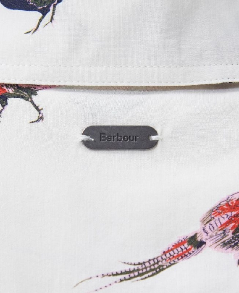 White / Red / Black Women Barbour Safari Relaxed Shirts | US-2874EPMGZ