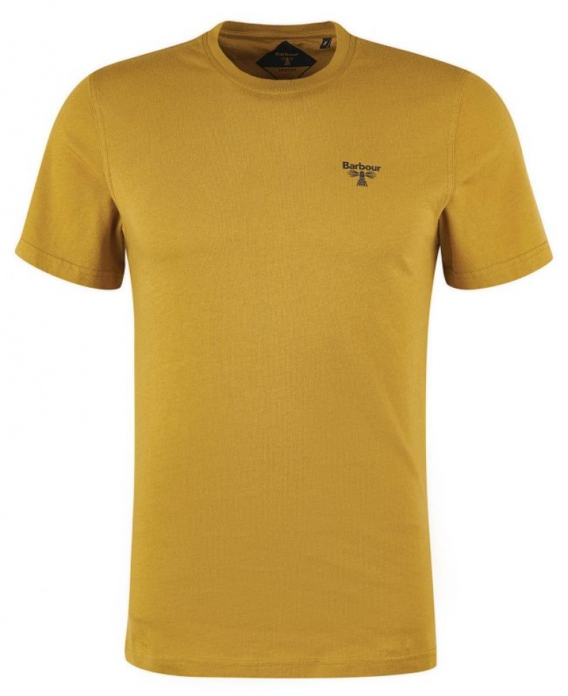 Yellow Men Barbour Beacon Brathay Graphic T-Shirts | US-9087XTOQM