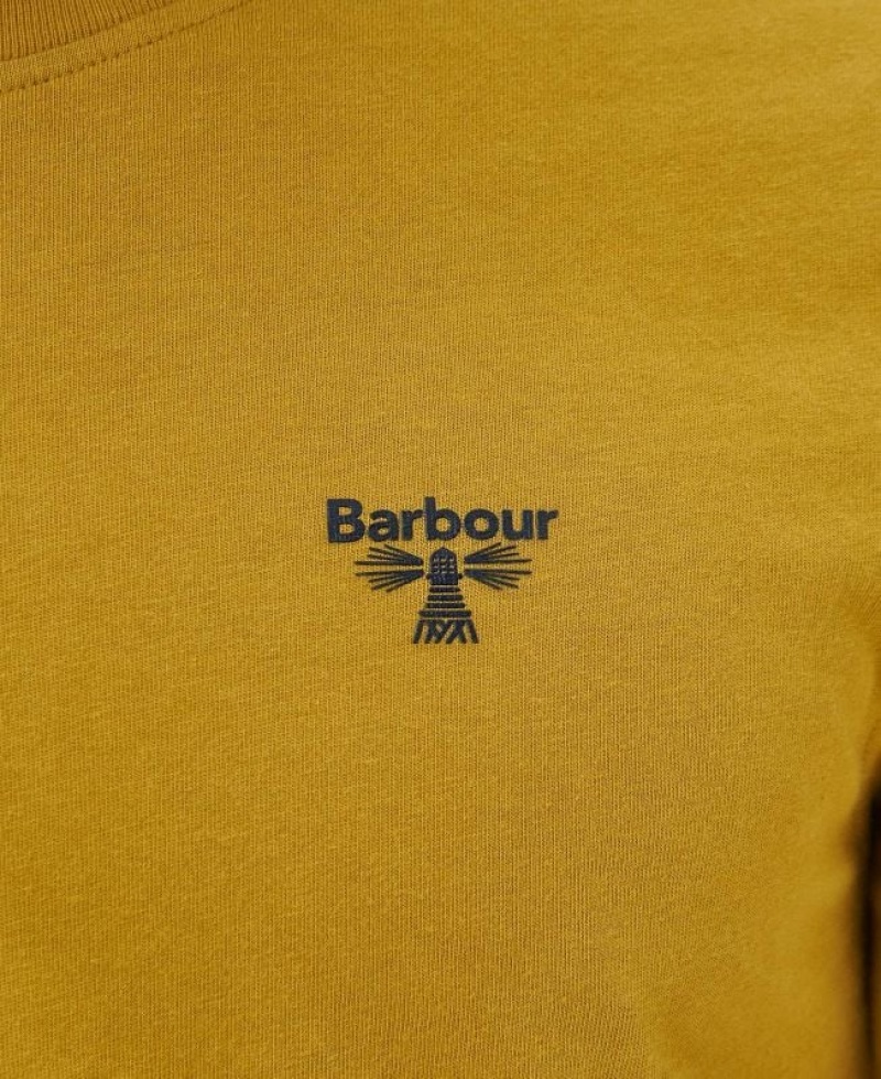 Yellow Men Barbour Beacon Brathay Graphic T-Shirts | US-9087XTOQM