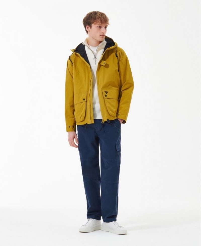 Yellow Men Barbour Beacon Tern Bedale Nylon Casual Jacket | US-8213RUAME