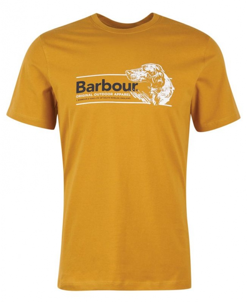 Yellow Men Barbour Cartmel Graphic T-Shirts | US-6590YBWIG