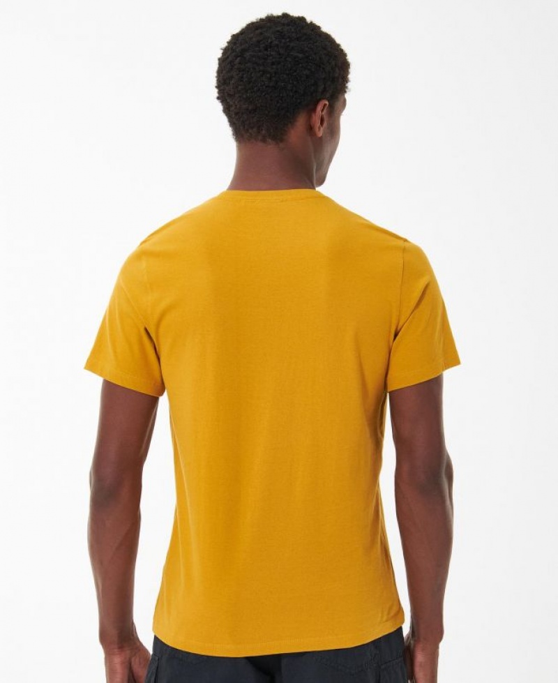 Yellow Men Barbour Cartmel Graphic T-Shirts | US-6590YBWIG