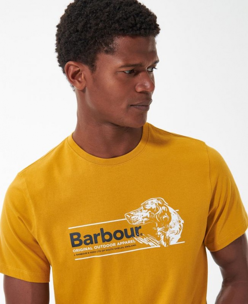 Yellow Men Barbour Cartmel Graphic T-Shirts | US-6590YBWIG