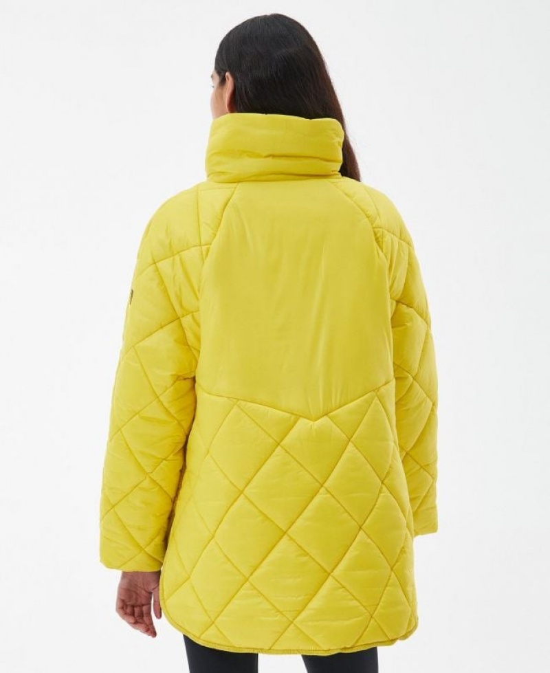 Yellow Women Barbour International Parade Quilted Jacket | US-9507WNVMQ