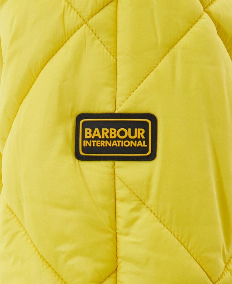 Yellow Women Barbour International Parade Quilted Jacket | US-9507WNVMQ